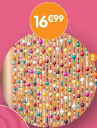 Rideau de porte perles