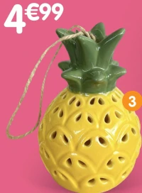 Carrillon ananas en porcelaine