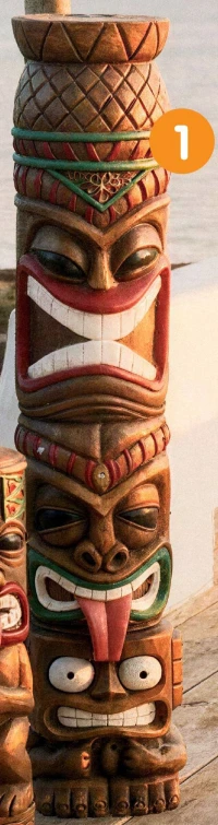 Statue solaire totem TIKI XXL