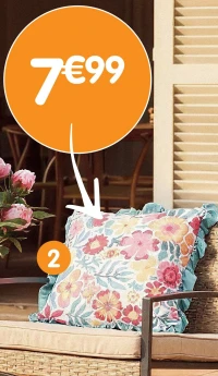 Coussin imprimé - 43x43 cm