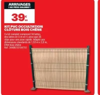 KIT PVC OCCULTATION CLÔTURE BOIS CHÊNE