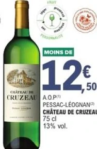 A.O.P Pessac-Léognan Château de Cruzeau