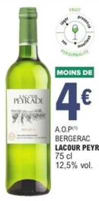 A.O.P Bergerac Lacour Peyrade 75 cl