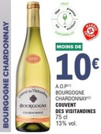 A.O.P BOURGOGNE CHARDONNAY COUVENT DES VISITANDINES