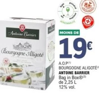 A.O.P BOURGOGNE ALIGOTÉ ANTOINE BARRIER Bag in Box