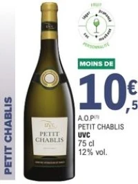 A.O.P Petit Chablis UVC