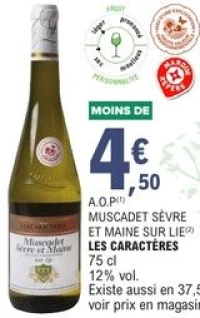 MUSCADET SÈVRE ET MAINE SUR LIE LES CARACTÈRES