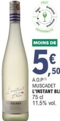 A.O.P Muscadet L'Instant Bleu