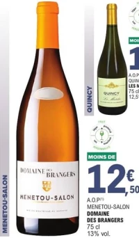 A.O.P Menetou-Salon Domaine des Brangers 75 cl
