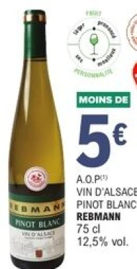 Vin d'Alsace Pinot Blanc Rebmann