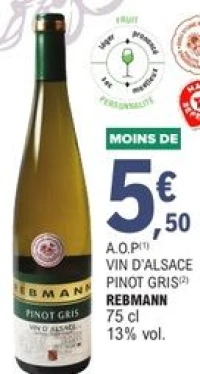Vin d'Alsace Pinot Gris Rebmann