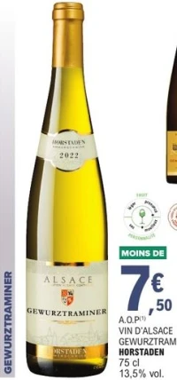 A.O.P Vin d'Alsace Gewurztraminer Horstaden
