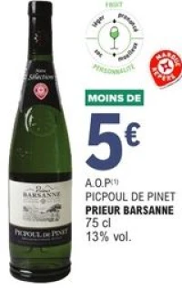 A.O.P Picpoul de Pinet Prieur Barsanne 75 cl