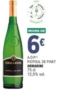 A.O.P Picpoul de Pinet Ormarine 75 cl