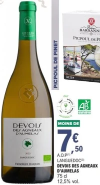 A.O.P Languedoc Devois des Agneaux d'Aumelas 75 cl