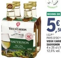I.G.P Pays d'Oc Vieux Carion Sauvignon 4 x 25 cl