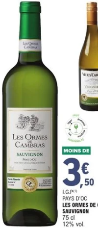 I.G.P Pays d'Oc Les Ormes de Cambras Sauvignon 75 cl