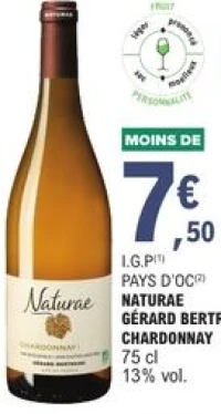 PAYS D'OC NATURAE GÉRARD BERTRAND CHARDONNAY