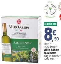 PAYS D'OC VIEUX CARION SAUVIGNON Bag in Box