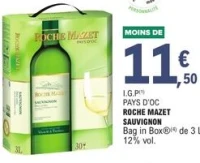 Roche Mazet Sauvignon Pays d'Oc Bag in Box 3L