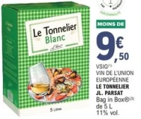 VSIG Vin de l'Union Européenne Le Tonnelier JL. Parsat Bag in Box