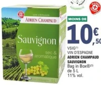 VSIG Vin d'Espagne Adrien Champaud Sauvignon Bag in Box