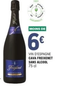 Vin d'Espagne Cava Freixenet Sans Alcool 75 cl