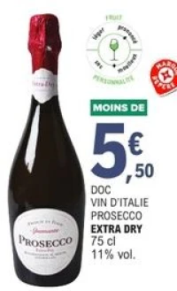 DOC Vin d'Italie Prosecco Extra Dry 75 cl