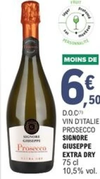 VIN D'ITALIE PROSECCO SIGNORE GIUSEPPE EXTRA DRY