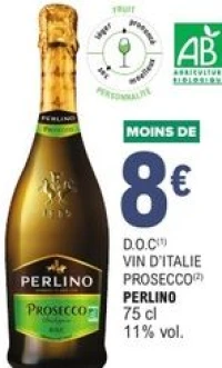 VIN D'ITALIE PROSECCO PERLINO BIO