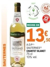 A.O.P Sauternes Chantet Blanet