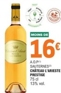 A.O.P Sauternes Château L'Arieste Prestige