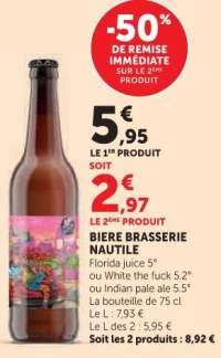 Biere Brasserie Nautile (Florida juice 5°, White the fuck 5.2°, Indian pale ale 5.5°)