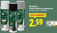 Parkside Vernis teinté ou transparent