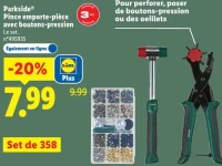 Parkside Pince emporte-pièce avec boutons-pression