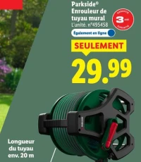 Parkside Enrouleur de tuyau mural