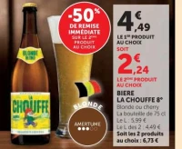 BIERE LA CHOUFFE 8° Blonde ou cherry