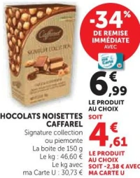 CHOCOLATS NOISETTES CAFFAREL