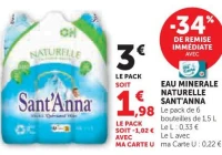EAU MINERALE NATURELLE SANT'ANNA