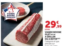 Viande Bovine Filet à griller ou à rôtir