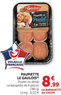 Paupiette Le Gaulois (Poulet ou dinde)