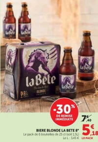 BIERE BLONDE LA BETE 8°