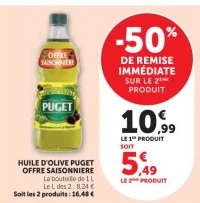 HUILE D'OLIVE PUGET OFFRE SAISONNIERE