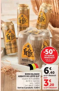 BIERE BLONDE ABBAYE DE LEFFE 6.6°