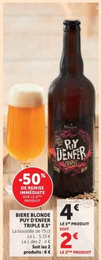 BIERE BLONDE PUY D'ENFER TRIPLE