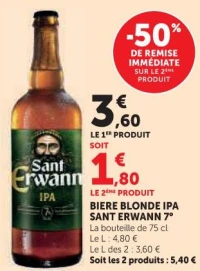 BIERE BLONDE IPA SANT ERWANN