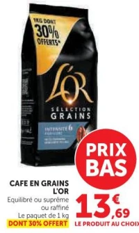CAFE EN GRAINS L'OR