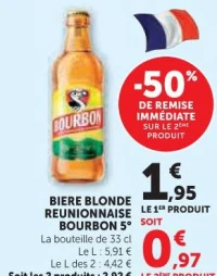 BIERE BLONDE REUNIONNAISE BOURBON 5°
