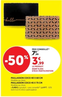 PAILLASSON COCO 40 X 60 CM