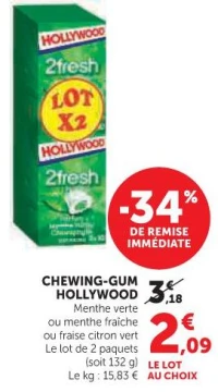 CHEWING-GUM HOLLYWOOD Menthe verte